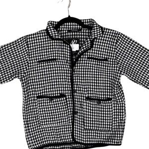 Women’s’ Black and White Houndstooth Jacket NWT